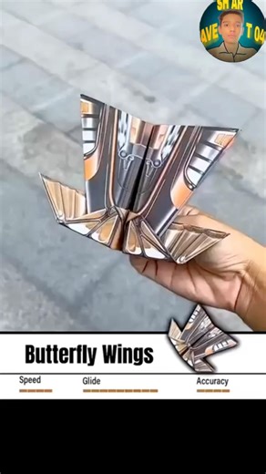 How to make the unique paper butterfly wings, homemade origami Paper flying butterfly plane,#shorts