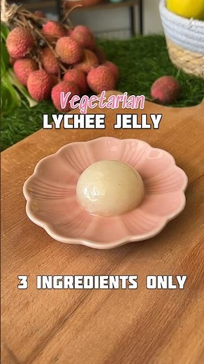 Lychee Jelly with just 3 Ingredients & 15 minutes. Super easy & NO GELATINE USED