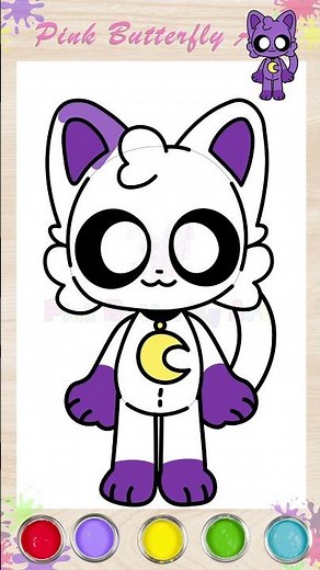 Easy Drawing Catnap Smiling Critters | Drawing and Coloring Animations for Kids Toddlers
