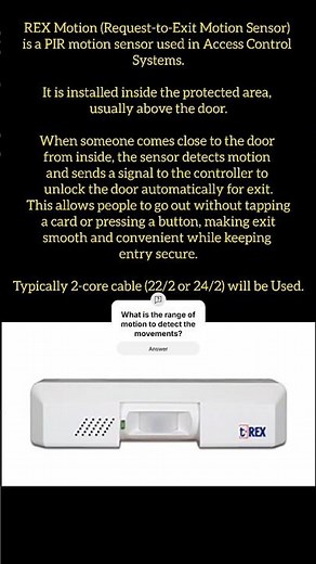 What is REX Motion Sensor? #rex #motion #sensor #tech #security #acs #elv #homesecurity #device