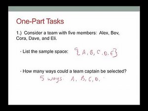Introduction to Counting: One-part tasks and two-part tasks