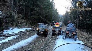 ATVs conquer snowy mountain trail with Can-Am Outlander 650