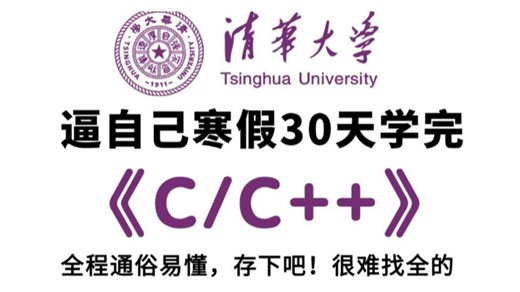 【C语言】26年最新版C/C  零基础自学入门教程，全程干货无废话！逼自己寒假30天学完让你少走99%的弯路！_C语言程序设计_C语言考研_C语言专升本_C语言