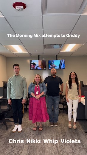 14K views · 124 reactions | Nikki’s son twisted his ankle doing the Griddy so of course we had to try this trending dance move too. Do you or your kids know how to Griddy?!?!#TheMorningMix #Griddy #dance #trend #fail #ouch | 101.9 THE MIX Chicago | Facebook