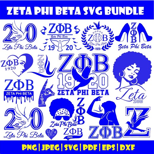 Zeta Phi Beta SVG Bundle: Sorority Cut Files for Cricut & Silhouette - Etsy