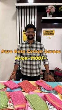 Price-1100/-✅. Pure Kota Cotton Sarees..➡️All Over India Free Shipping📍 #kotacotton #trending