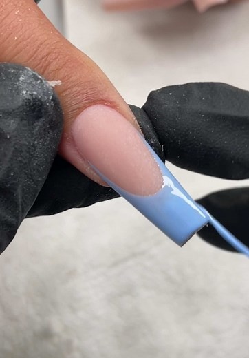 Blue French Tip Nails Tutorial: Elegant Nail Art Design