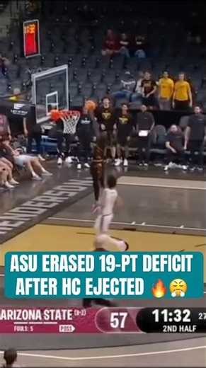 ASU erased a huge deficit after coach Bobby Hurley’s ejection to get the win 😤 #hoops #cbb