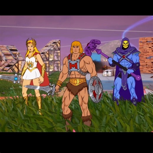 An official promo for the upcoming HE-MAN, SHE-RA and SKELETOR skins for the Video Game, FORTNITE!