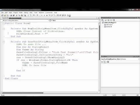 Wordpad using RichTextBox Visual Basic .NET 1/3