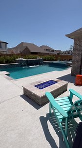 Check out this GORGEOUS Swimming pool that we plastered in Signature Matrix Cadet Blue by Wet Edge Technologies This was for our pool builder customer Pools Of Dreams #pools #dreampool #Poolbuilder #poolplaster | JR Pool Plastering&Tx Gunite