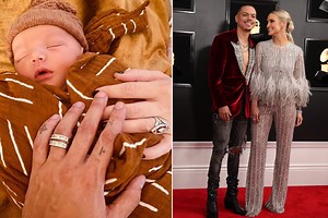 Ashlee Simpson announces birth of son Ziggy as she & husband Evan feel 'blessed'