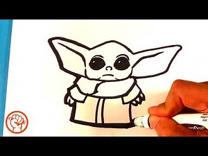 How to Draw Baby Yoda - Mandalorian - Star Wars Drawing Lesson