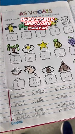 First activities in the notebook for the second grade class. #school #reading #teacher #literacy