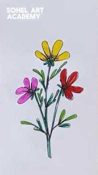 How to Create a Stunning Colourful Flowers Painting