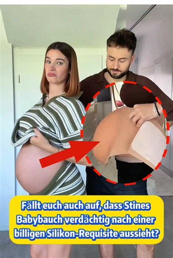 Fällt euch auch auf, dass Stines Babybauch verdächtig nach einer billigen Silikon-Requisite aussieht?#stine #stineundmarc #deutschland #news #fouryou