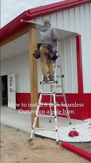 Ever wondered how to install 6-inch seamless gutters on a pole barn?