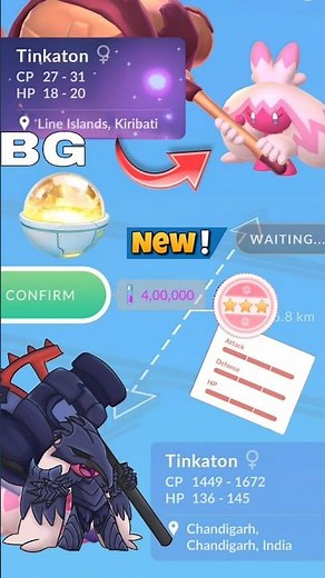 When I Got✨️Shiny Background Tinkaton Trade in Pokemon Go