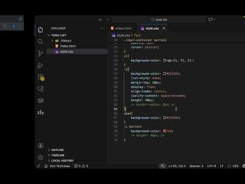 Todo List App Using HTML, CSS & JavaScript and Uploading to Github | Complete Beginner Project