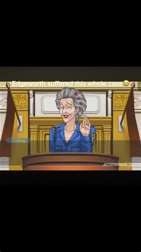 Old bag making him suffer #phoenix #aa #aceattorney #prosecutor #defenseattorney #lawyer #court