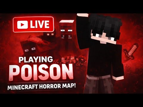 LIVE 🔴 Playing POISON Minecraft Horror Map | Can I Survive? 😱