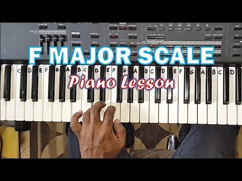 Piano Lesson - How to Play the F Major Scale (Fingering)