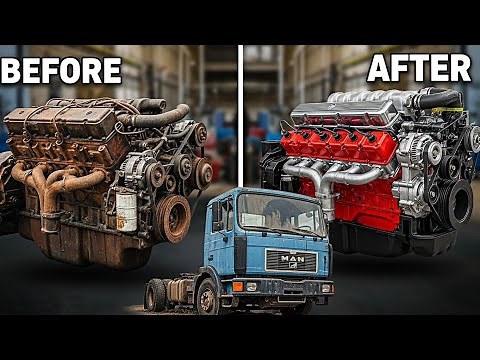 Man Fully Assembles MAN TRUCK ENGINE Perfectly | Start to Finish by ‪@TheMechanic868‬​