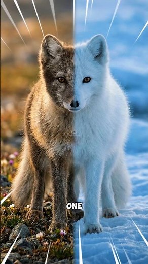This Fox Changes Color Every Season ❄️🦊 | Arctic Fox Camouflage #animalfacts #fox