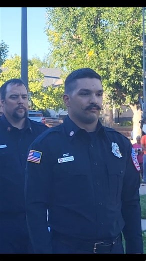 La Junta Intermediate School Students and La Junta Fire Department say the Pledge of Allegiance at the 2025 9/11 Memorial Ceremony on Thursday morning... #peopleofsoutheastcolorado #seconews | SECO News