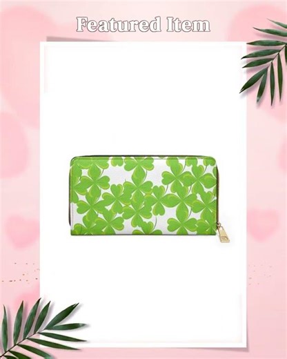 Clover Faux Leather Wallet: Lucky St. Patrick's Day Design
