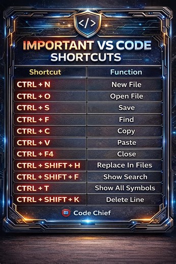 Vs code Keyboard Shortcuts key's #education #computer #msword #windows #Excel #Microsoft | NECI Computer Institute