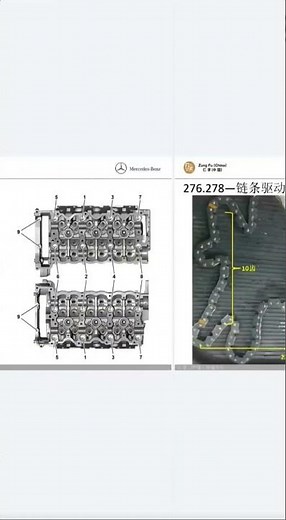 Mercedes benz m276 m278 engine diagram and engine timing mark details#mercedes #engine #diy #repair