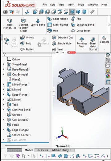 Sheet metal tutorial in solidworks #mechanicaldesign #cadsoftwaretutorial