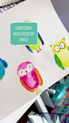Easy Watercolor Owl Tutorial for Adorable Notecards