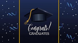 Graduation celebration animation with hat | Premium Stock Video Footage