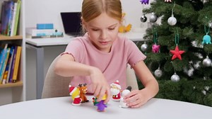 HEY CLAY Set - Colourful Modeling Air Dry Clay Kit for Kids 15 cans and Sculpting Tools with Fun Interactive Instructions App - Children 3+ (Winter Holidays)