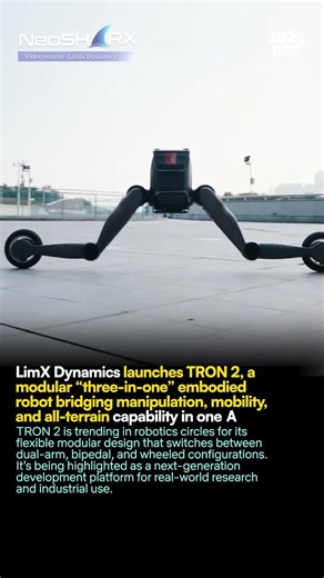 LimX Dynamics officially unveiled TRON 2, a *multi-form embodied robotics platform #robotics
