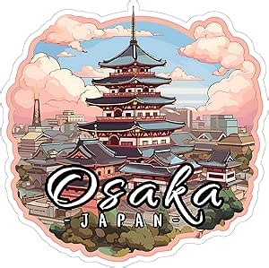 Osaka Japan Sticker 4 Inch City Travel Souvenir Destination - Waterproof Vinyl Decal for Laptop Water Bottle Car Tumbler - Durable Aesthetic Long-Lasting Stickers for Adults ID44990