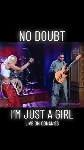 No Doubt - I’m just a girl (Live on Conan O’Brien 1996) . . 🎵 ‘'Cause I'm just a girl, oh, little old me Well, don't let me out of your sight Oh, I'm just a girl, all pretty and petite So don't let me have any rights’ . . #nodoubt #gwenstefani #imjustagirl #90s #90shits #girlpower #girlswhorock #alternativerock #fyp #icanbuymyselfflowers #fypシ #trending #hangthedj
