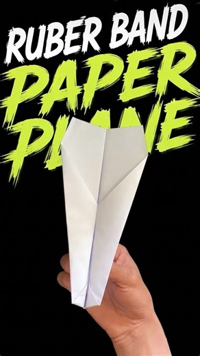 How to Make a Rubber Band Paper Plane ✈️ #shorts #paperairplane