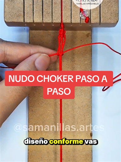Nudo Choker paso a paso para pulseras macramé