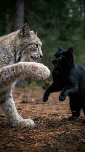 Tiny House Cat Fights Back and Drives Lynx Away 🐆