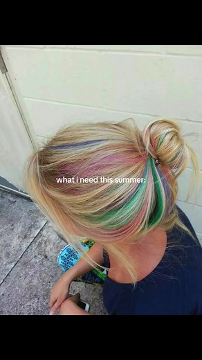 Summer Blonde Hair with Pink Highlights