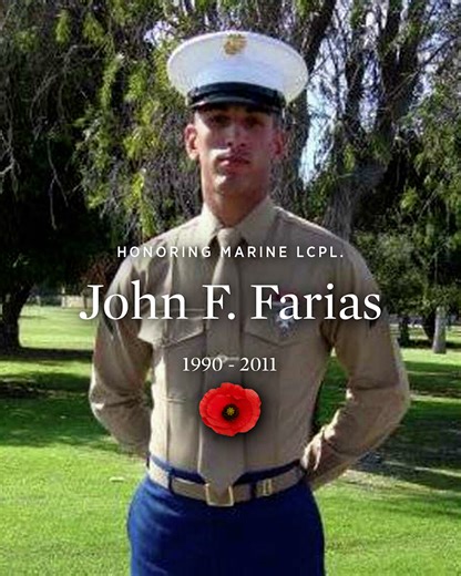 35K reactions · 2.5K shares | A lifelong call to serve fueled LCpl John Farias, who knew his place as a Marine was on the front lines. This Memorial Day, we remember all that he and our other fallen heroes gave. | USAA | Facebook