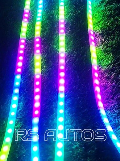 Multi color strip lights 😍for hub and chain cover🌈#RSAUTOS #striplights #tractors #suzuki #ledlight