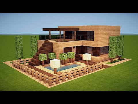 MODERNES HOLZHAUS in MINECRAFT bauen TUTORIAL [HAUS 257]