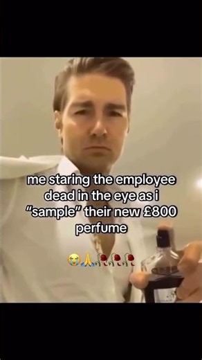 Staring down the employee while overspraying Creed 💀