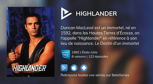 Vidéo : Voir la série Highlander en streaming légal complet