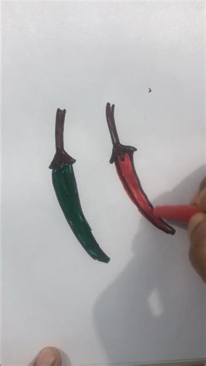 Easy chilli drawing. Simple and easy.