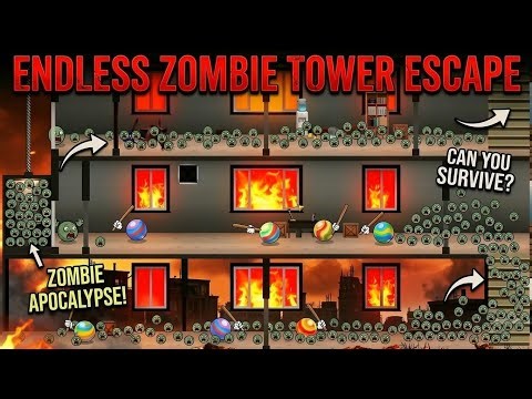 Endless Zombie Tower Escape - Survival Marble Race Ep.20